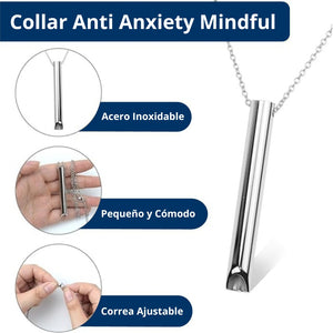 Collar Anti Anxiety Mindful siendo descrito por sus principales beneficios y características